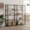 vidaXL Lagerregal mit 5 Böden Schwarz 170x38x170 cm Produktbild-Vorschau 2