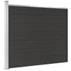 vidaXL Zaunelement WPC 175x146 cm Schwarz Produktbild-Vorschau 1