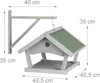 Relaxdays Mangeoire en bois, mangeoire à suspendre, Voir les images du produit 4