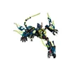 A toy dragon-like creature with a rider, on a white background. Produktbild-Vorschau