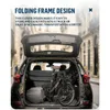 A folded electric bicycle is placed in the trunk of a car. Produktbild-Vorschau