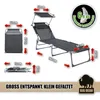 BigDean Sonnenliege klappbar mit Kopfkissen & Dach extra Produktbild-Vorschau 3