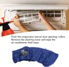 A person is cleaning an air conditioner with a spray bottle and a cleaning cover is shown below. Náhled obrázku produktu