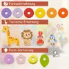 3-teiliges Holzeisenbahn-Set, Zug Spielzug mit niedlicher Produktbild-Vorschau 5