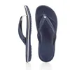 A pair of navy blue Crocs flip-flops are shown against a white background. Produktbild-Vorschau