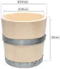 KOTARBAU® Seau en bois Tonneau en bois Pot de fleurs Seau à Voir les images du produit 2