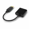 A black DisplayPort to VGA adapter cable on a white background. Produktbild-Vorschau