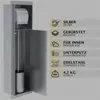 HAGO24 WC Modul Edelstahl gebürstet Einbauschrank Unterputz Produktbild-Vorschau 3