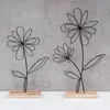 2er Set Deko Aufsteller Draht Blume Metall Holz Schwarz Produktbild-Vorschau 6