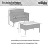 Lounge Set 4tlg. Balkon Möbel Gartengruppe Sitzgarnitur Produktbild-Vorschau 4