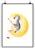 Mr. & Mrs. Panda Bild Pinguin Mond DIN A5 - Weiß - Produktbild-Vorschau 1