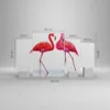 Bild auf Leinwand - Leinwandbild - 4 Teile - Flamingos Rosa Produktbild-Vorschau 3