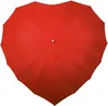 A red heart-shaped umbrella viewed from directly above. Produktbild-Vorschau
