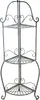 A three-tiered metal corner shelf unit. Podgląd zdjęcia produktu