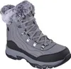 A single gray winter boot with faux fur trim is shown against a white background. Voir les images du produit