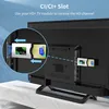 Back of a TV showing a CI/CI+ slot with a module and card inserted. Produktbild-Vorschau