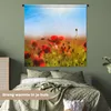 MuchoWow® Wandteppich Wandbehang Mohnblumen unter einem Produktbild-Vorschau 4