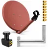 PremiumX SAT Anlage 80cm Satellitenantenne Quad LNB Produktbild-Vorschau 1
