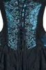 Burleska Langes Kleid Damen Ophelie Dress schwarz/blau S Produktbild-Vorschau 5