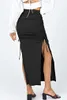 ASKSA Damen Sexy Maxirock Röcke mit Schlitz Hohe Taille Produktbild-Vorschau 2