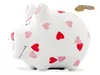 KCG 101575 Spardose Sparschwein 'Herzchen', weiß/rot Produktbild-Vorschau 3