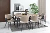A dining room setting with a wooden table and chairs. Podgląd zdjęcia produktu
