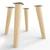 4x sossai Holzfüße rund - schräge Ausführung 25cm Buche Produktbild-Vorschau 3