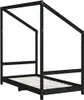 Cloris Designermöbel Kinderbett Schwarz 2x(80x160) cm Produktbild-Vorschau 6