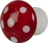 Fungo decorativo Clayre & Eef Ø 3x3 cm Vetro rosso bianco Anteprima dell’immagine prodotto 2