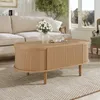 Merax Ovaler Couchtisch aus MDF mit Massivholzbeine, Produktbild-Vorschau 5