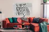 MuchoWow® Poster Tiger - Natur - Schwarz - Weiß 120x90 cm - Produktbild-Vorschau 2