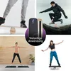 A collage of four images showing people using a balance board in different settings and poses, along with a close-up of the product and text indicating its versatility. Produktbild-Vorschau