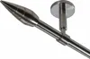 Gardinenstange Set Edelstahl Look Metall Ø 16mm zur Produktbild-Vorschau 1