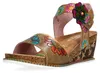 Laura Vita Damen Sandalette Boho Leder mit Lasercut und Produktbild-Vorschau 1