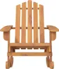 A wooden Adirondack rocking chair is shown from the front against a white background. Náhľad obrázku produktu
