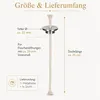 Dochthalter Glasflaschen mit 25 cm Docht Metall Öllampe Produktbild-Vorschau 7