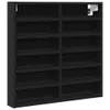 vidaXL Vitrína čierna 60x8,5x58 cm materiál na báze dreva Náhľad obrázku produktu 1