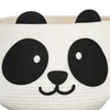Relaxdays Aufbewahrungskorb für Kinder, Baumwollkorb Panda, Produktbild-Vorschau 6