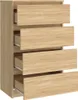 A chest of drawers with four open drawers, showing the interior and drawer slides. Anteprima dell’immagine prodotto