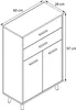 Holz Highboard Kommode Schublade Lindas Anteprima dell’immagine prodotto 5