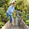 Zink Abfalleimer mit Deckel - 55 Liter - Metall Garten Produktbild-Vorschau 6