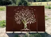 Edelrost 5er Set Sichtschutz Motiv Baum mit Blanko 165 cm x Produktbild-Vorschau 3