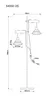 A technical drawing of a floor lamp with dimensions indicated. Náhled obrázku produktu