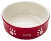 Nobby Keramiknapf für Hunde, rot/beige, 13,5 x 13,5 x 5 cm Produktbild-Vorschau 1