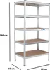 4x Schwerlastregal 180x90x60cm Lagerregal Werkstattregal Produktbild-Vorschau 2