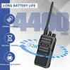 A walkie-talkie with marketing text highlighting its battery life and features. Anteprima dell’immagine prodotto
