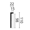A technical drawing showing the dimensions of a product. Anteprima dell’immagine prodotto