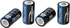 Four lithium batteries are arranged diagonally on a white background. Náhled obrázku produktu