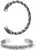 Wikinger Wolf Fenrir Armreif - 2 PCS Edelstahl nordischen Produktbild-Vorschau 1