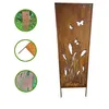 A decorative metal screen with a wildflower meadow design, shown against a white background with inset detail images. Náhled obrázku produktu